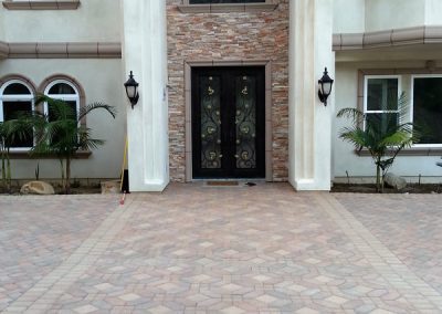 Genesis Stoneworks Paver Driveway angelus symetry venetian parquet pattern