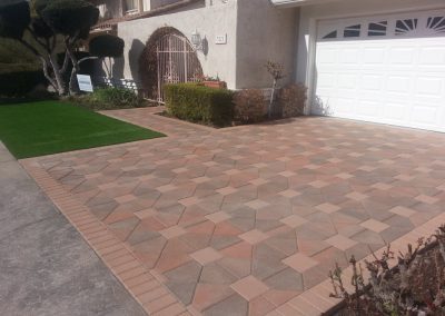 Genesis Stoneworks Paver Driveway Angelus bishops hat parquet pattern