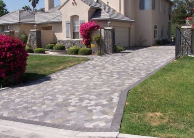 Genesis Stoneworks Paver Driveway antique cobble grey moss charcoal