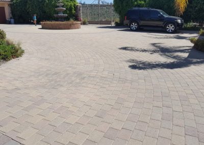 Genesis Stoneworks Paver Driveway antique cobble rectangles