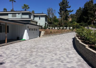 Genesis Stoneworks Paver Driveway antique cobble herringbone