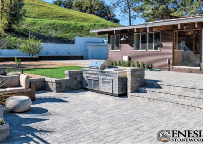 Balkins Paver Patio Steps Walls Turf