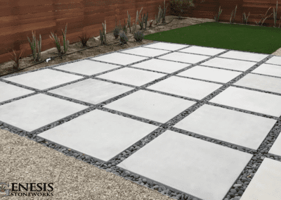Rice Paver Patio Mexican Pebble Artificial Turf