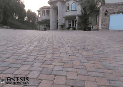 Genesis Stoneworks ACI Herringbone Driveway Installation