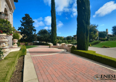 Genesis Stoneworks Antique Cobble Runner Pattern Driveway Paver Install