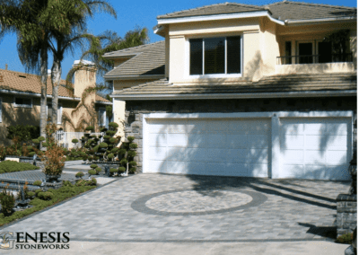 Genesis Stoneworks Antique Cobble and Circle Driveway Pavers Installation