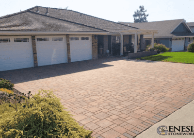 Genesis Stoneworks Ashlar Pattern Paver Driveway Installation