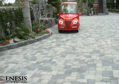 Genesis Stoneworks Castle Cobble Pavers Driveway Install