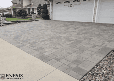 Genesis Stoneworks Courtyard Paver Driveway Install