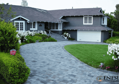 Genesis Stoneworks Driveway Tumbled Pavers Install