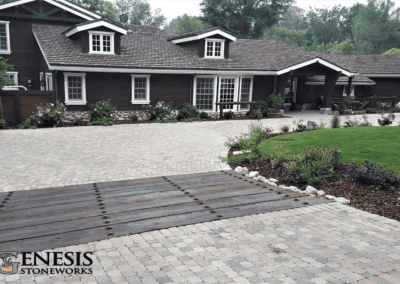 Genesis Stoneworks Roman Cobble Runner Driveway Pavers Install