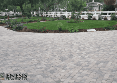 Genesis Stoneworks Roman Cobble Runner Driveway Pavers Installation