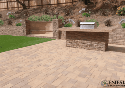 Genesis Stoneworks Stone Veneer, Turf, Pavers, Walls, and BBQ Island Installation