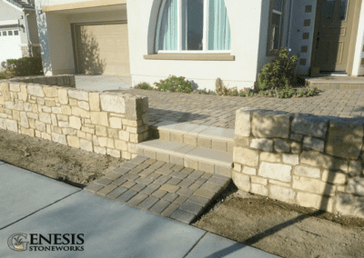 Genesis Stoneworks Stone Veneer, Wall, and Entryway Pavers Installation
