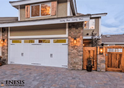 Genesis Stoneworks Stone Veneer, and Paver Driveway Installation