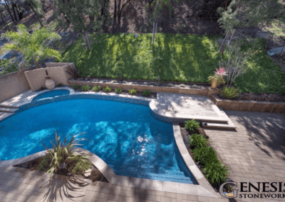 Genesis Stoneworks AC Pool Deck Pavers, Walls, & Coping Install