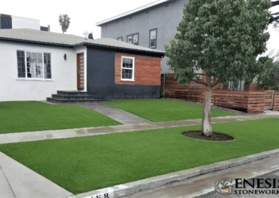 Genesis Stoneworks Artificial Turf Front & Parkway Installation