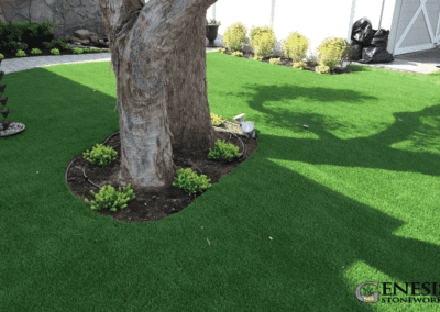 Genesis Stoneworks Artificial Turf Front Yard Install