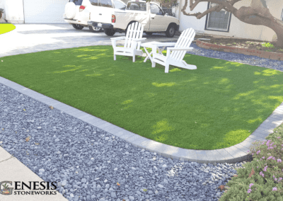 Genesis Stoneworks Artificial Turf + Gravel Install