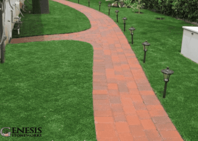 Genesis Stoneworks Artificial Turf + Paver Walkways Install