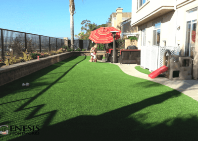 Genesis Stoneworks Artificial Turf Play Yard Install