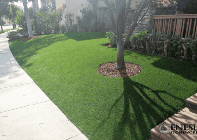 Genesis Stoneworks Artificial Turf on Slope Installation