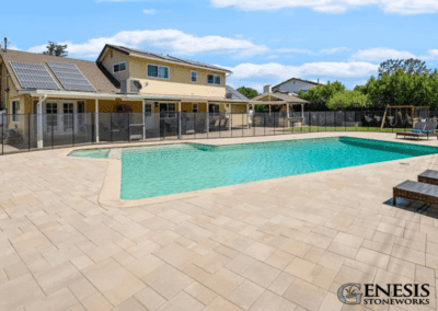 Genesis Stoneworks Ashlar Pattern Paver Pool Deck Install