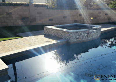 Genesis Stoneworks Avalon Slate Pool Deck Pavers Artificial Turf Pool Tile