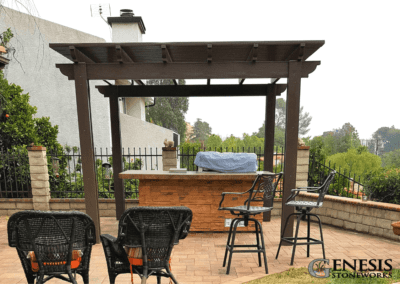 Genesis Stoneworks BBQ Island, Pergola, & Pavers Install