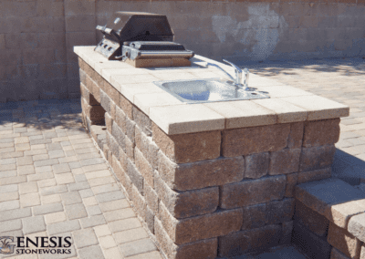 Genesis Stoneworks BBQ Island with Sink & Pavers