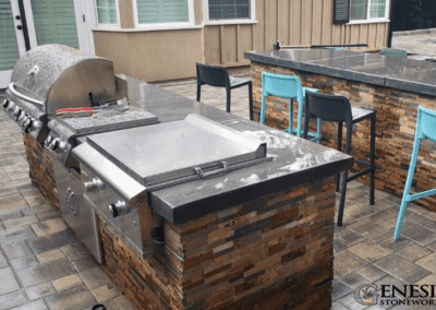 Genesis Stoneworks Barbecue Island & Bar Seating Install