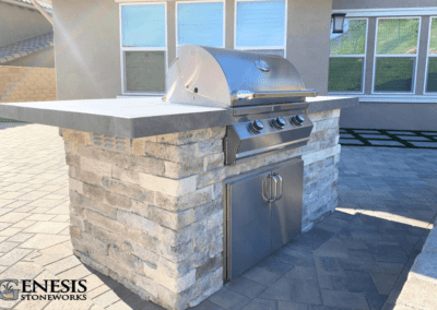 Genesis Stoneworks Barbecue Island & Paver Patio Install