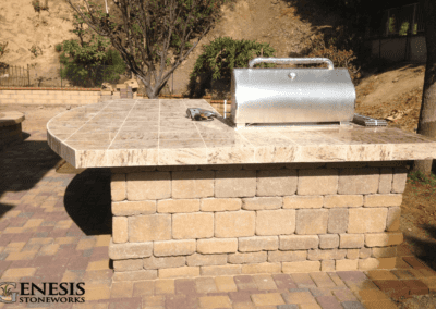Genesis Stoneworks Barbecue Island with Seating & Pavers