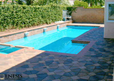 Genesis Stoneworks Bishops Hat Paver Pool Deck