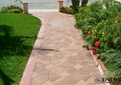 Genesis Stoneworks Bishops Hat Paver Walkway