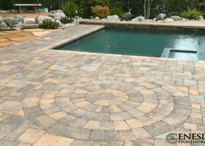 Genesis Stoneworks Circle Design Pool Deck Pavers