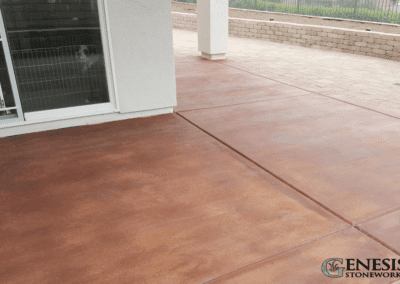 Genesis Stoneworks Colored Concrete Patio Install