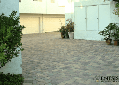 Genesis Stoneworks Commercial Apartment Complex Driveway Paver Install