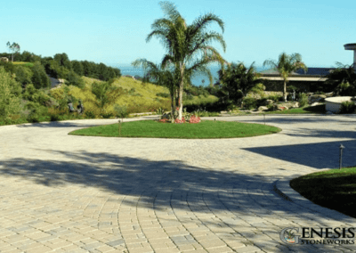 Genesis Stoneworks Commercial Circular Driveway Paver Install