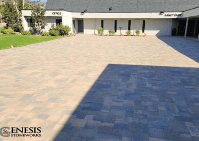 Genesis Stoneworks Commercial Entryway Patio Pavers Install
