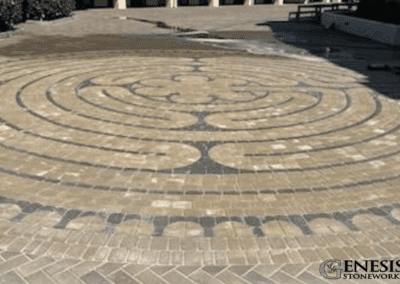 Genesis Stoneworks Commercial Labyrinth Pavers Install