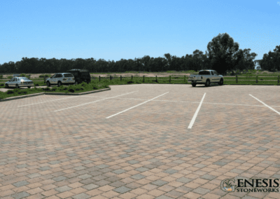 Genesis Stoneworks Commercial Nature Preserve Parking Lot Paver Install