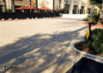 Genesis Stoneworks Commercial Parking Lot Driveway Pavers Installation