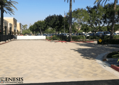 Genesis Stoneworks Commercial Parking Lot Entryway Paver Install