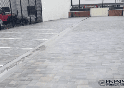 Genesis Stoneworks Commercial Parking Lot Paver Install