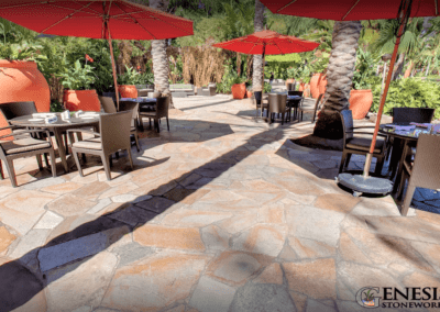 Genesis Stoneworks Commercial Patio Flagstone Paver Install