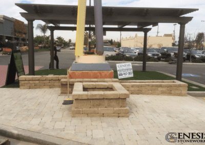 Genesis Stoneworks Commercial Patio Pavers, Fire Pit, Artificial Turf, Patio Cover Installation
