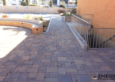 Genesis Stoneworks Commercial Patio & Walkway Pavers, and Seating Wall Installation