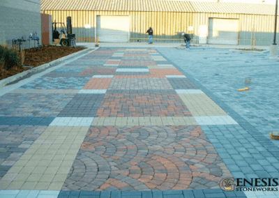 Genesis Stoneworks Commercial Paver Display Area Install