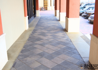 Genesis Stoneworks Commercial Paver Walkway Install